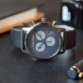  Shop Authentic Calvin Klein City Chronograph Grey Dial Black Leather Strap Watch for Men - K2G177C3 - Luxxuri
