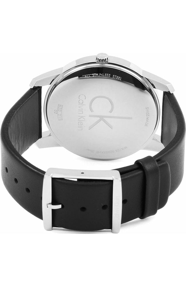 Shop Authentic Calvin Klein City Black Dial Black Leather Strap Watch for Men - K2G21107 - Luxxuri