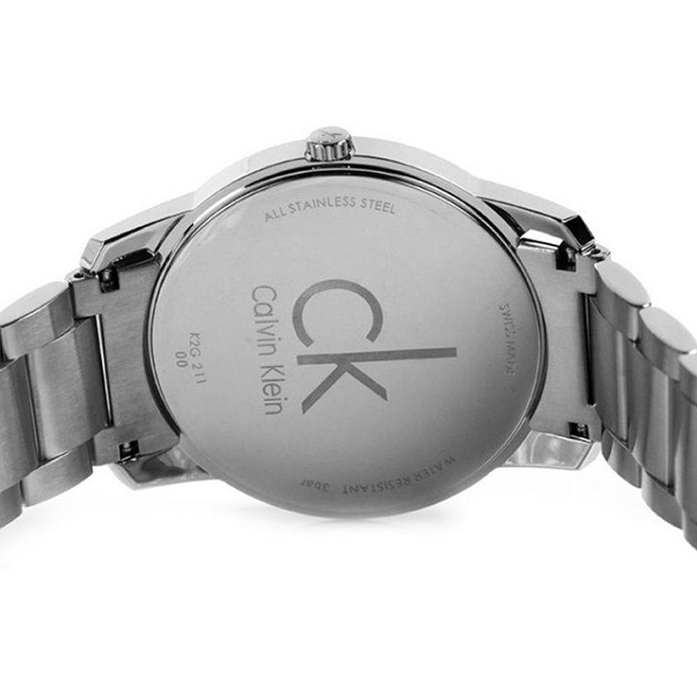  Shop Authentic Calvin Klein City Silver Dial Silver Steel Strap Watch for Men - K2G21126 - Luxxuri