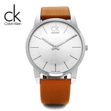  Shop Authentic Calvin Klein City Quartz White Dial Light Brown Leather Strap Watch For Men - K2G21138 - Luxxuri