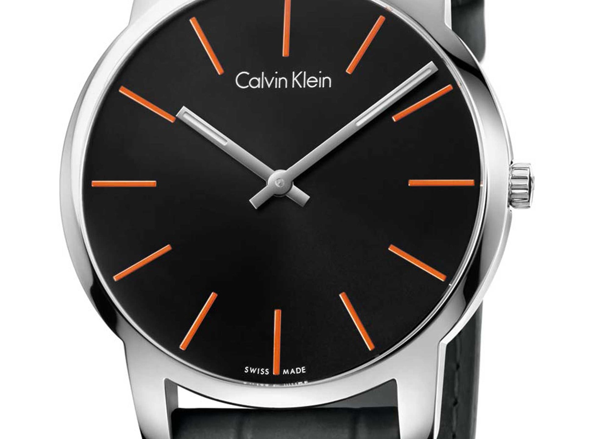  Shop Authentic Calvin Klein City Black Dial Black Leather Strap Watch for Men - K2G211C1 - Luxxuri