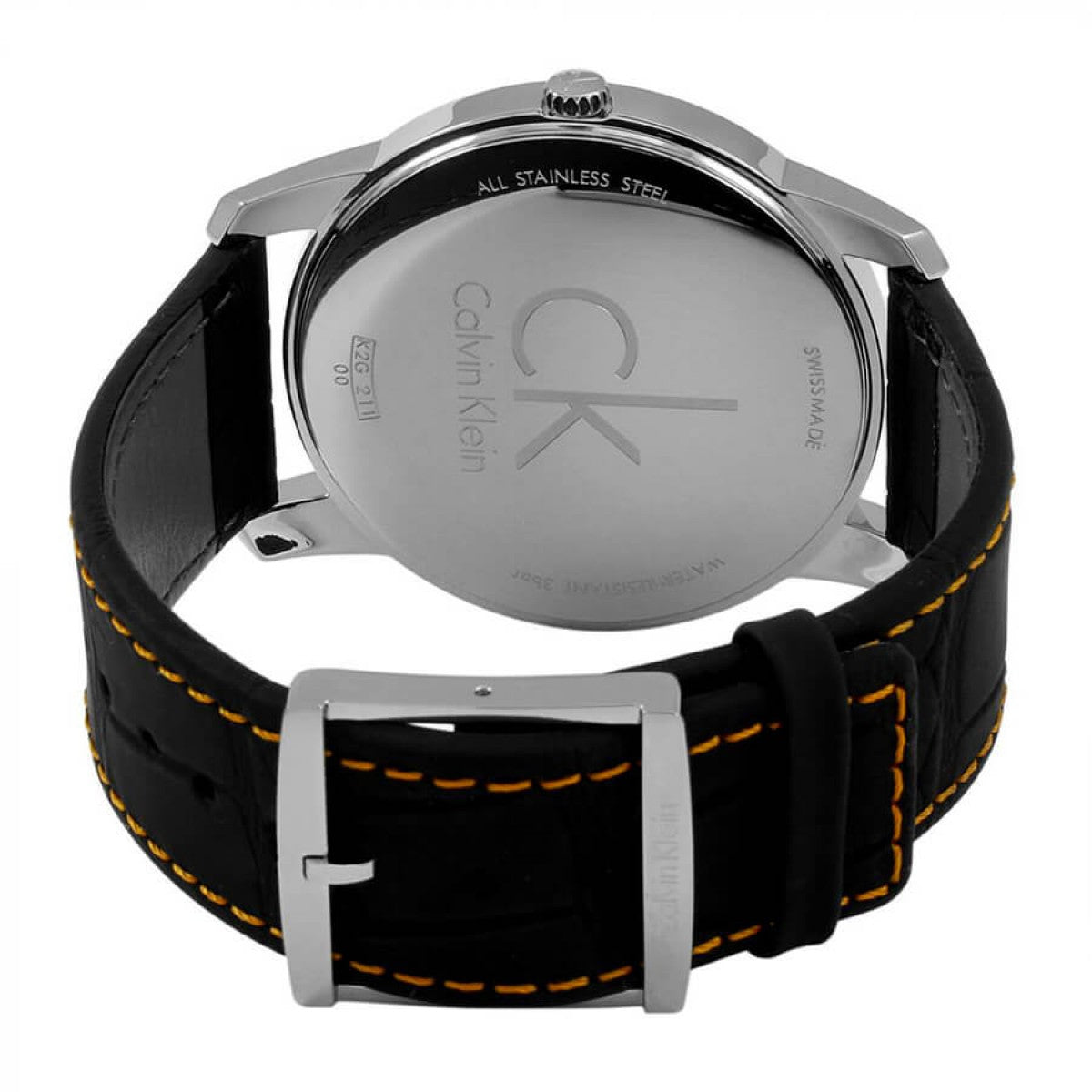  Shop Authentic Calvin Klein City Black Dial Black Leather Strap Watch for Men - K2G211C1 - Luxxuri