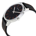 Shop Authentic Calvin Klein City Black Dial Black Leather Strap Watch for Men - K2G211C1 - Luxxuri