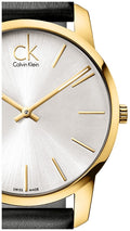  Shop Authentic Calvin Klein City Silver Dial Black Leather Strap Watch for Men - K2G21520 - Luxxuri