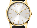  Shop Authentic Calvin Klein City Silver Dial Black Leather Strap Watch For Men - K2G21520 - Luxxuri