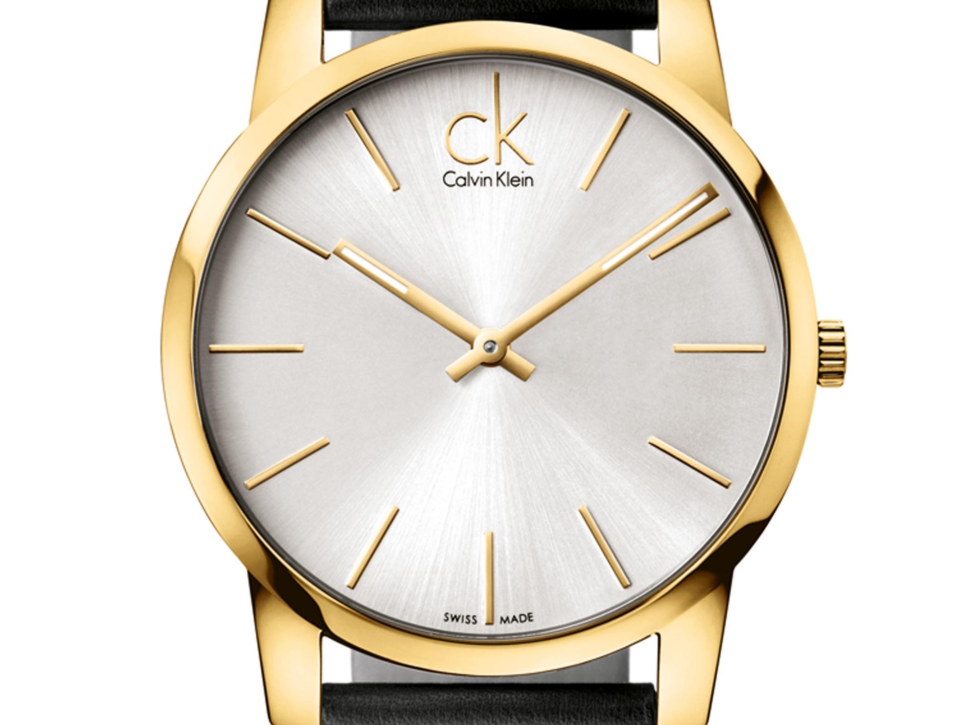  Shop Authentic Calvin Klein City Silver Dial Black Leather Strap Watch For Men - K2G21520 - Luxxuri