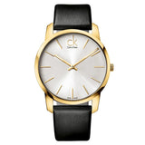  Shop Authentic Calvin Klein City Silver Dial Black Leather Strap Watch for Men - K2G21520 - Luxxuri