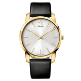  Shop Authentic Calvin Klein City Silver Dial Black Leather Strap Watch for Men - K2G21520 - Luxxuri