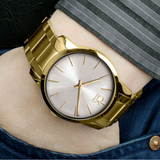  Shop Authentic Calvin Klein City Silver Dial Gold Steel Strap Watch for Men - K2G21546 - Luxxuri