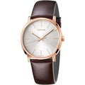  Shop Authentic Calvin Klein City White Dial Brown Leather Strap Watch for Men - K2G21629 - Luxxuri