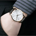  Shop Authentic Calvin Klein City White Dial Brown Leather Strap Watch for Men - K2G21629 - Luxxuri