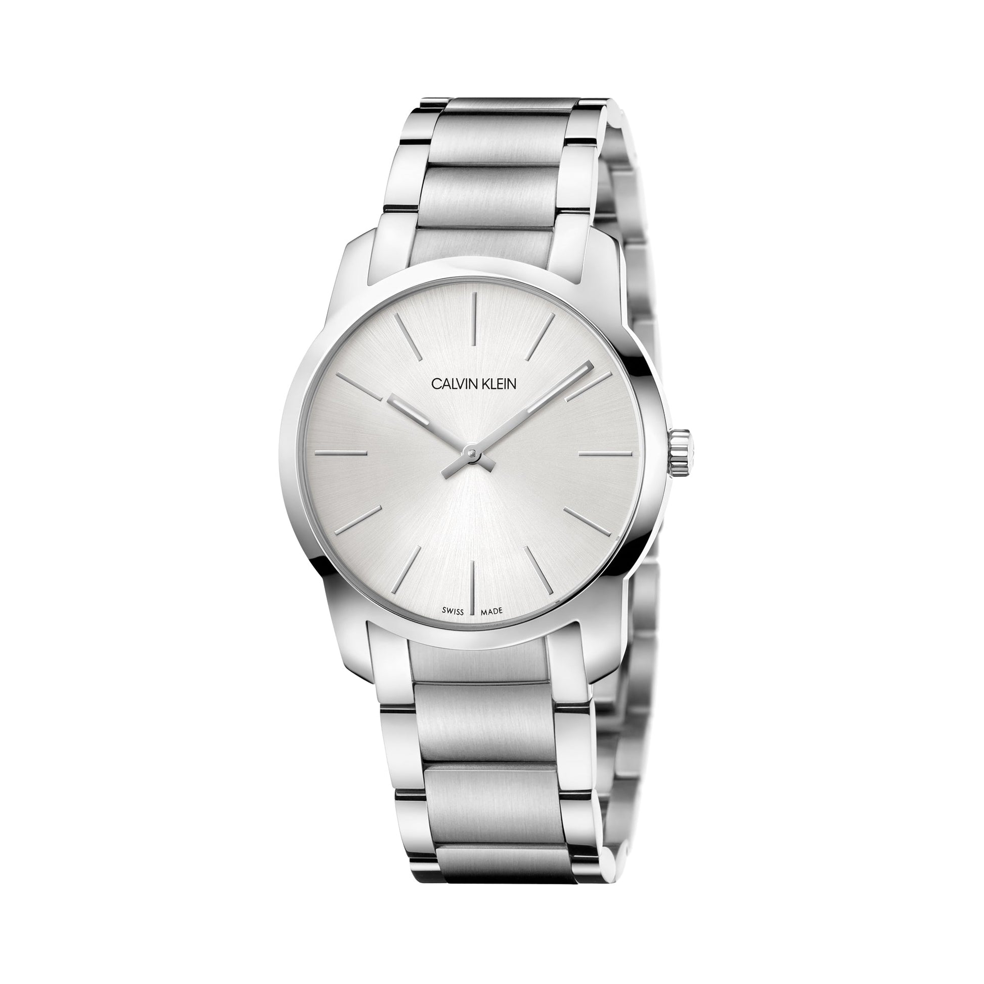  Shop Authentic Calvin Klein City Silver Dial Silver Steel Strap Watch for Women - K2G23148 - Luxxuri
