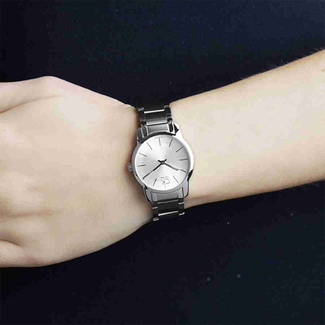  Shop Authentic Calvin Klein City Silver Dial Silver Steel Strap Watch for Women - K2G23126 - Luxxuri