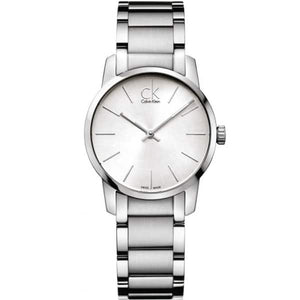  Shop Authentic Calvin Klein City Silver Dial Silver Steel Strap Watch for Women - K2G23148 - Luxxuri