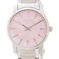  Shop Authentic Calvin Klein City Pink Mother of Pearl Dial Stainless Steel Strap Watch For Women - K2G2314E - Luxxuri