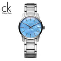  Shop Authentic Calvin Klein City Mother of Pearl Blue Dial Silver Steel Strap Watch for Women - K2G2314X - Luxxuri