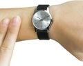  Shop Authentic Calvin Klein City Silver Dial Black Leather Strap Watch For Women - K2G231C6 - Luxxuri
