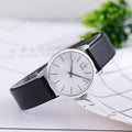  Shop Authentic Calvin Klein City Silver Dial Black Leather Strap Watch For Women - K2G231C6 - Luxxuri