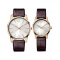  Shop Authentic Calvin Klein City White Mother of Pearl Dial Brown Leather Strap Watch for Women - K2G23620 - Luxxuri
