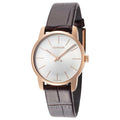 Shop Authentic Calvin Klein City White Mother of Pearl Dial Brown Leather Strap Watch for Women - K2G23620 - Luxxuri
