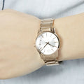  Shop Authentic Calvin Klein City White Mother of Pearl Dial Rose Gold Steel Strap Watch for Women - K2G23646 - Luxxuri