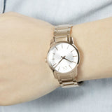  Shop Authentic Calvin Klein City White Mother of Pearl Dial Rose Gold Steel Strap Watch for Women - K2G23646 - Luxxuri