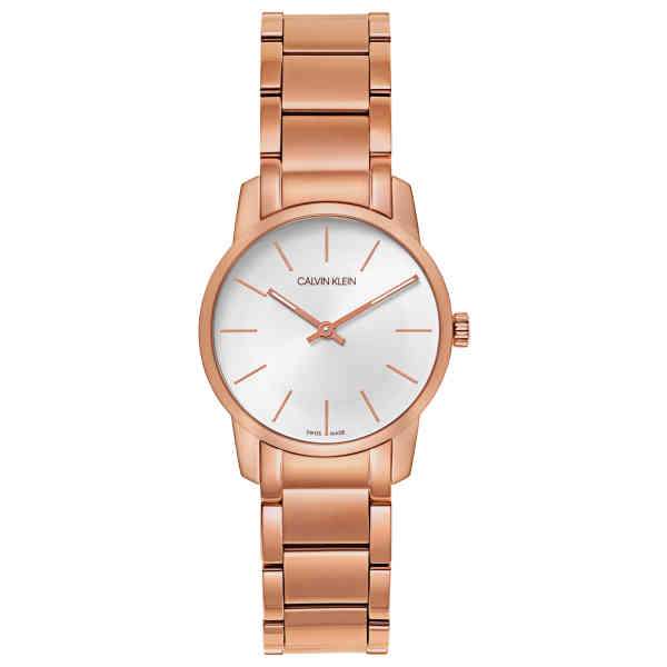  Shop Authentic Calvin Klein City White Mother of Pearl Dial Rose Gold Steel Strap Watch for Women - K2G23646 - Luxxuri