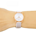  Shop Authentic Calvin Klein City Silver Dial White Leather Strap Watch for Women - K2G236X6 - Luxxuri