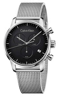  Shop Authentic Calvin Klein City Chronograph Black Dial Silver Mesh Bracelet Watch for Men - K2G27121 - Luxxuri