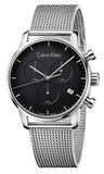  Shop Authentic Calvin Klein City Chronograph Black Dial Silver Mesh Bracelet Watch for Men - K2G27121 - Luxxuri