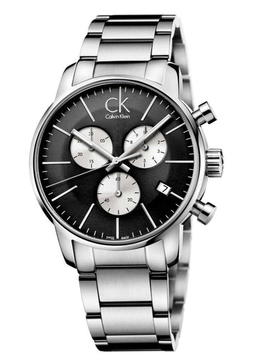  Shop Authentic Calvin Klein City Chronograph Black Dial Silver Steel Strap Watch for Men - K2G2714X - Luxxuri