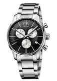  Shop Authentic Calvin Klein City Chronograph Black Dial Silver Steel Strap Watch for Men - K2G2714X - Luxxuri