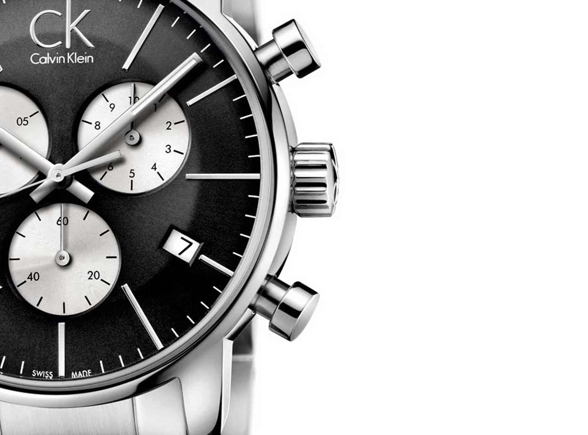 Shop Authentic Calvin Klein City Chronograph Black Dial Silver Steel Strap Watch for Men - K2G2714X - Luxxuri