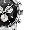  Shop Authentic Calvin Klein City Chronograph Black Dial Silver Steel Strap Watch for Men - K2G2714X - Luxxuri
