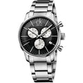  Shop Authentic Calvin Klein City Chronograph Black Dial Silver Steel Strap Watch for Men - K2G2714X - Luxxuri