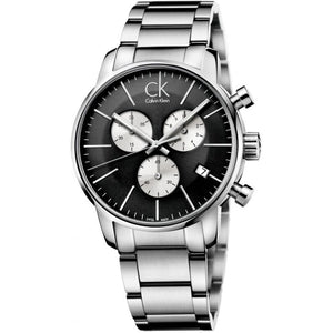  Shop Authentic Calvin Klein City Chronograph Black Dial Silver Steel Strap Watch for Men - K2G2714X - Luxxuri