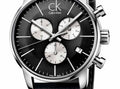  Shop Authentic Calvin Klein City Chronograph Black Dial Black Leather Strap Watch for Men - K2G271C3 - Luxxuri