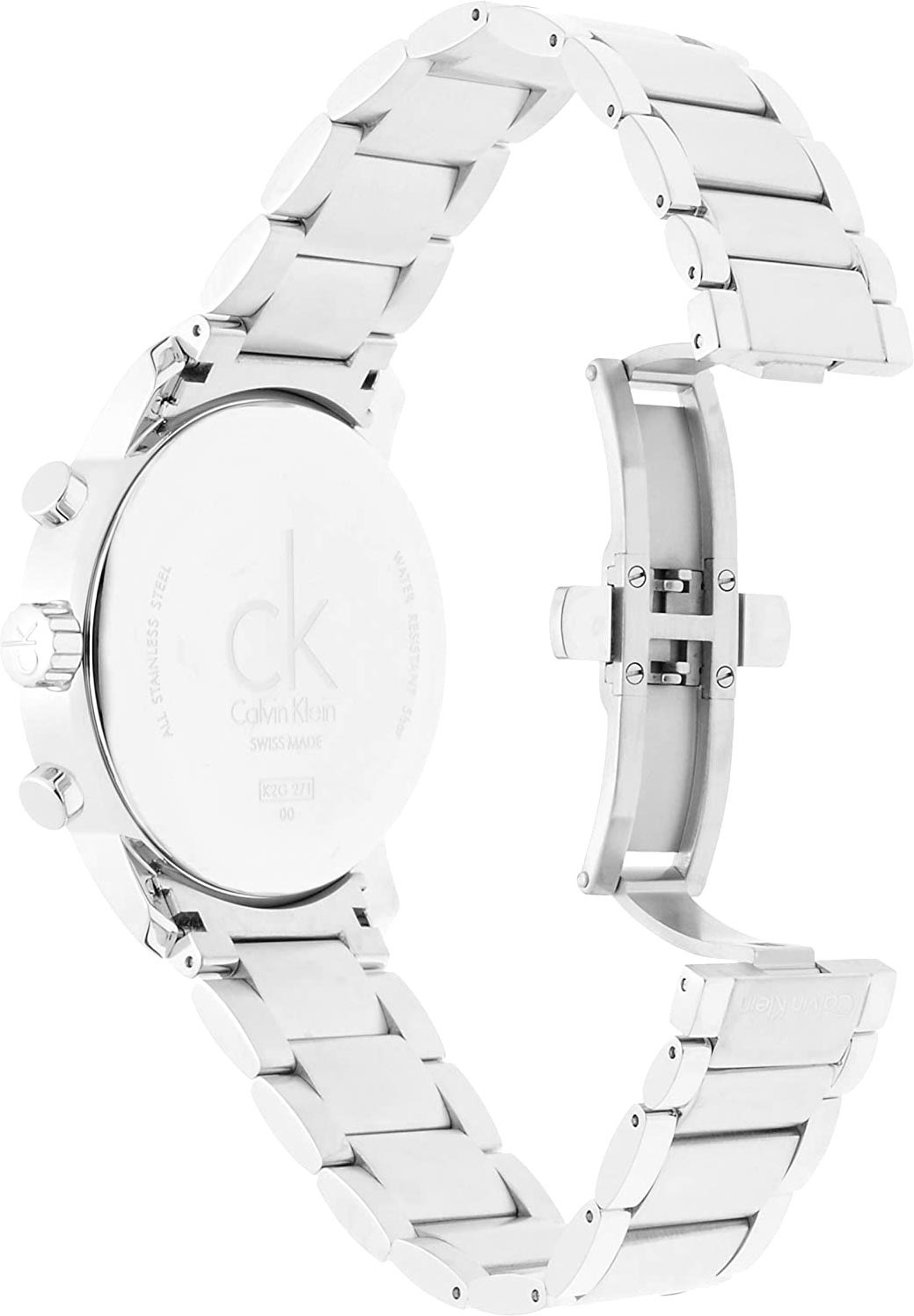  Shop Authentic Calvin Klein City Chronograph White Dial Silver Steel Strap Watch for Men - K2G271Z6 - Luxxuri