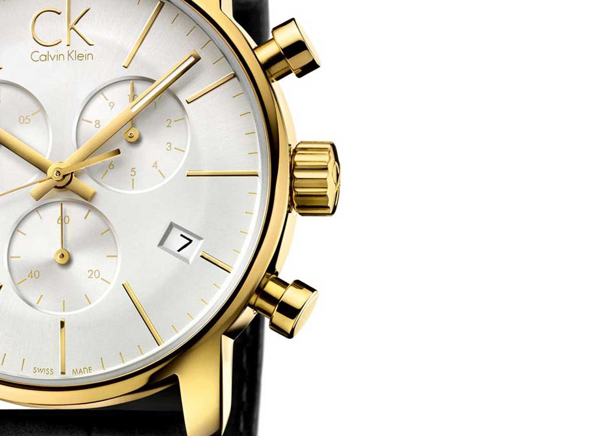  Shop Authentic Calvin Klein City Chronograph Silver Dial Black Leather Strap Watch for Men - K2G275C6 - Luxxuri