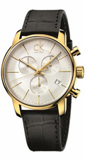  Shop Authentic Calvin Klein City Chronograph Silver Dial Black Leather Strap Watch for Men - K2G275C6 - Luxxuri