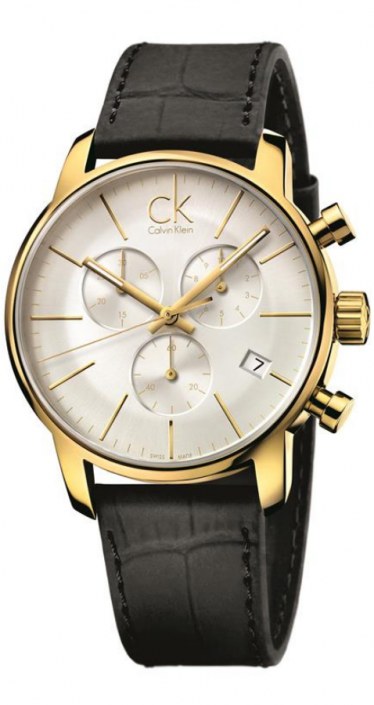  Shop Authentic Calvin Klein City Chronograph Silver Dial Black Leather Strap Watch for Men - K2G275C6 - Luxxuri