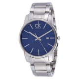  Shop Authentic Calvin Klein City Blue Dial Silver Steel Strap Watch for Men - K2G2G14N - Luxxuri