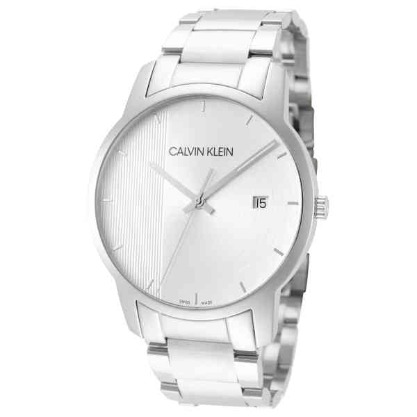  Shop Authentic Calvin Klein City Chronograph White Dial Silver Steel Strap Watch for Men - K2G2G14X - Luxxuri