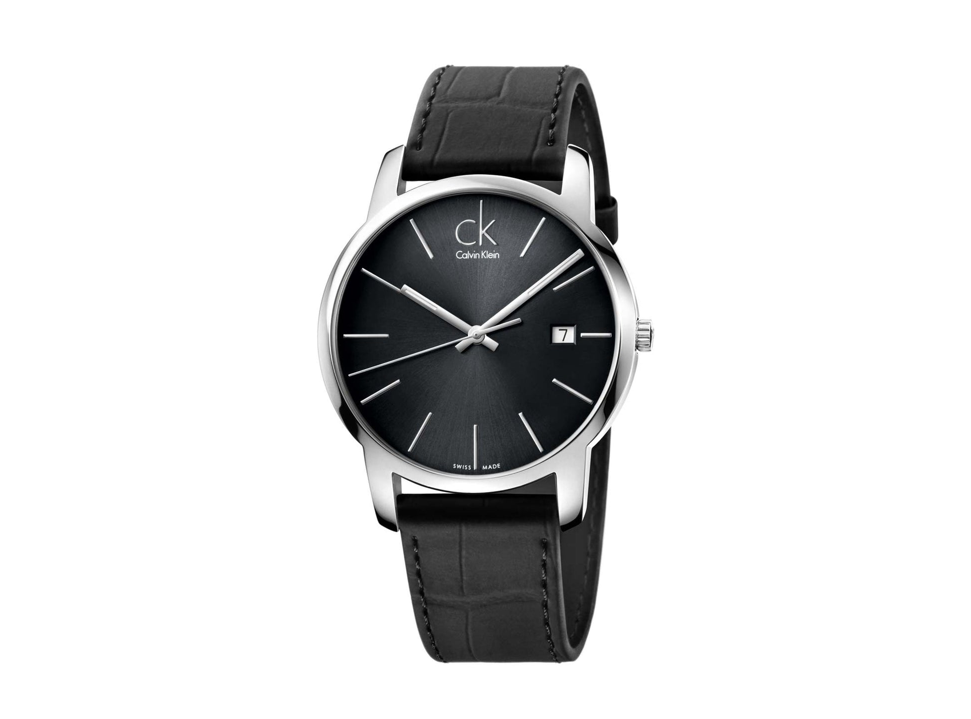 Shop Authentic Calvin Klein City Quartz Black Dial Black Leather Strap Watch for Men - K2G2G1C3 - Luxxuri