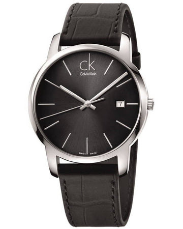  Shop Authentic Calvin Klein City Quartz Black Dial Black Leather Strap Watch for Men - K2G2G1C3 - Luxxuri