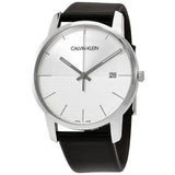  Shop Authentic Calvin Klein City White Dial Black Leather Strap Watch for Men - K2G2G1CD - Luxxuri