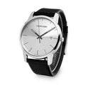  Shop Authentic Calvin Klein City White Dial Black Leather Strap Watch for Men - K2G2G1CD - Luxxuri