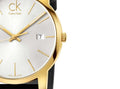  Shop Authentic Calvin Klein City Mother of Pearl White Dial Black Leather Strap Watch for Men - K2G2G5C6 - Luxxuri