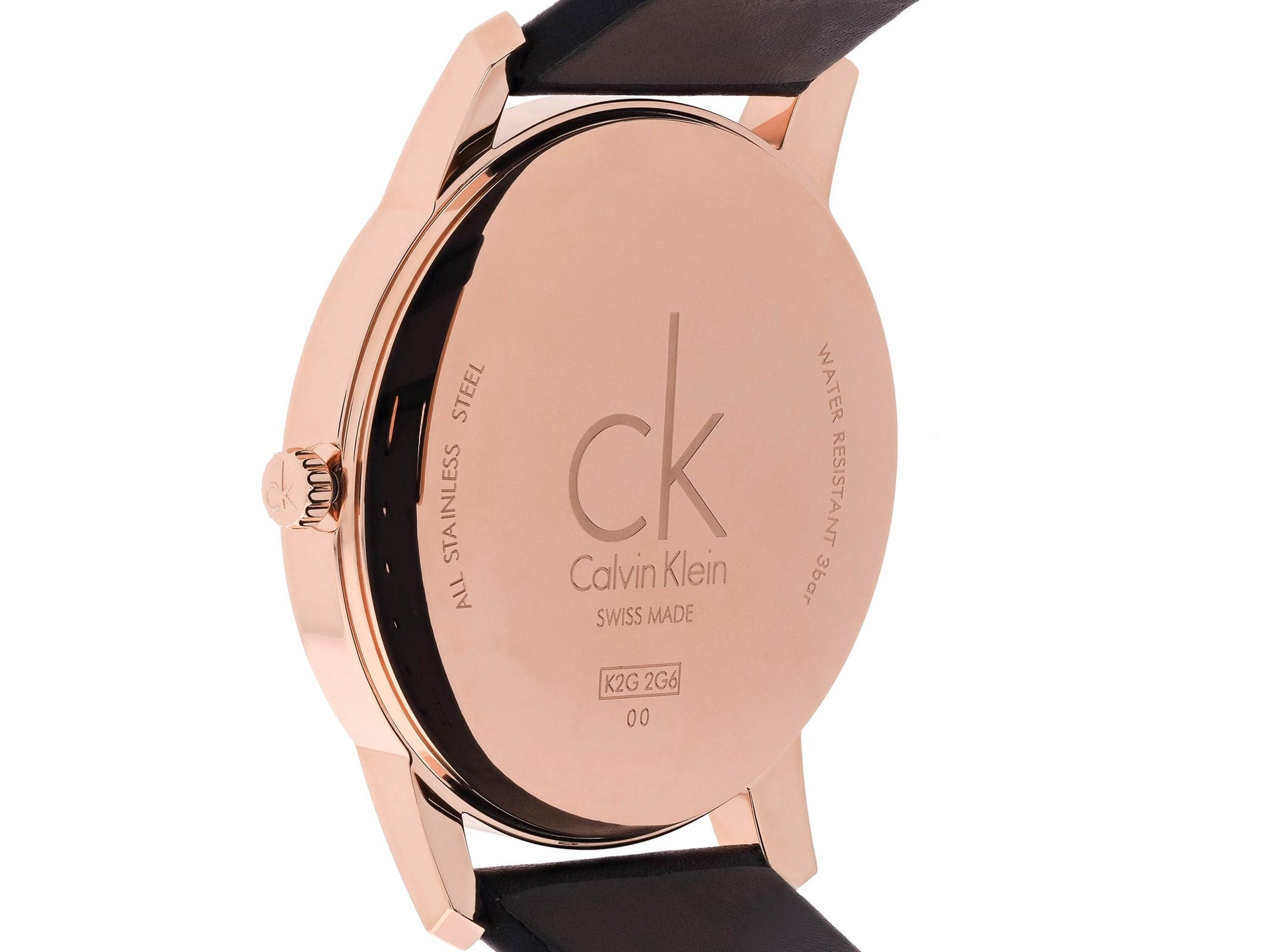  Shop Authentic Calvin Klein City Quartz Black Dial Black Leather Strap Watch for Men - K2G2G6CZ - Luxxuri