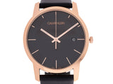  Shop Authentic Calvin Klein City Quartz Black Dial Black Leather Strap Watch for Men - K2G2G6CZ - Luxxuri